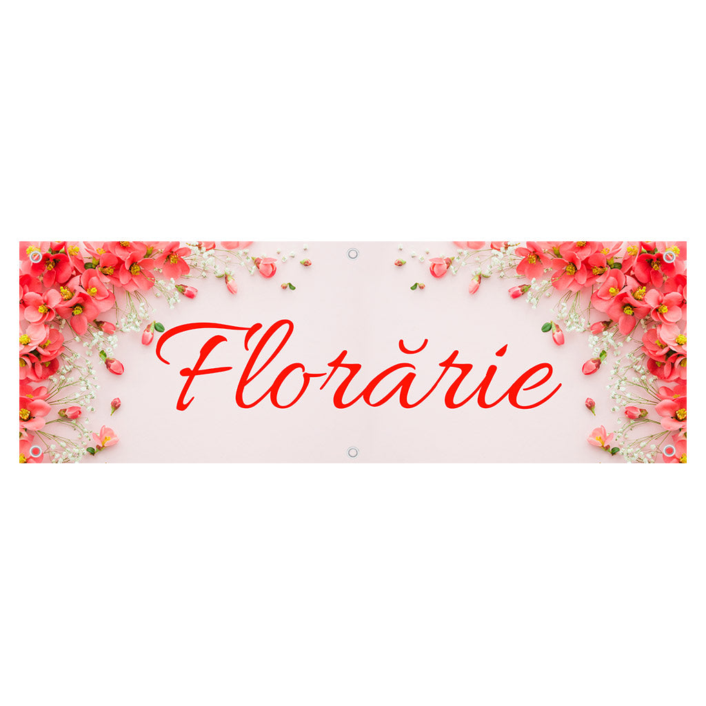 Banner Florarie, 150x50cm, capse pe toate laturile