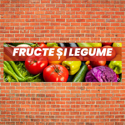 Banner Fructe si Legume, 150x50cm cu capse