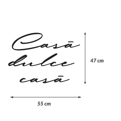 Sticker Autocolant Decorativ Casă, dulce casă, 55x47 cm, Negru, Oracal
