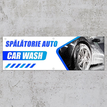 Banner Spalatorie Auto, cu capse - 50x150 cm