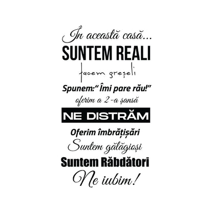 Sticker Autocolant Decorativ In acesta casa.., 86x47 cm, Negru, Oracal