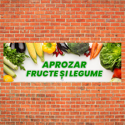 Banner Aprozar Fructe si Legume, 150x50cm cu capse