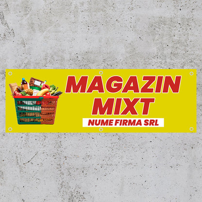 Banner Magazin Mixt, 150x50cm cu capse