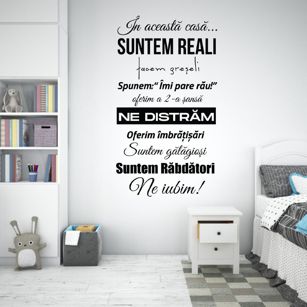 Sticker Autocolant Decorativ In acesta casa.., 86x47 cm, Negru, Oracal