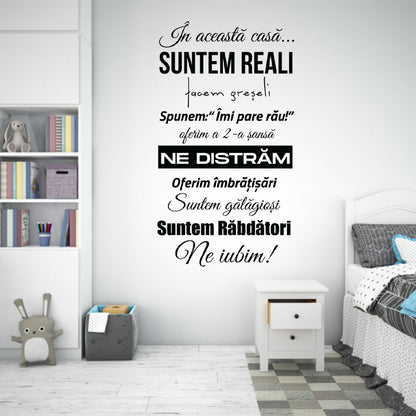 Sticker Autocolant Decorativ In acesta casa.., 86x47 cm, Negru, Oracal