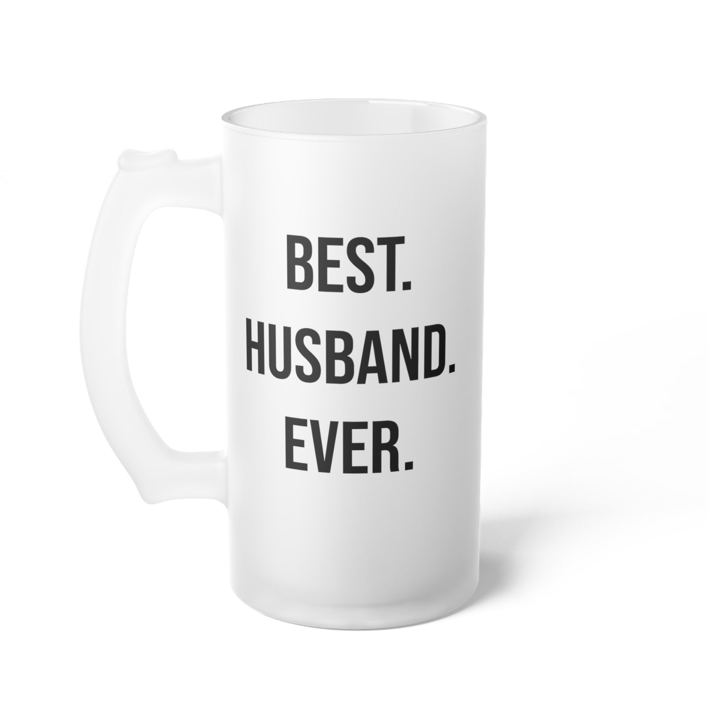 Halba de Bere cu Mesaj Sot Best. Husband. Ever., 500 ml, transparenta, mata