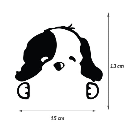 Sticker autocolant pentru intrerupator Catelus, 15x13 cm, Negru, Oracal