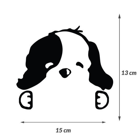 Sticker autocolant pentru intrerupator Catelus, 15x13 cm, Negru, Oracal