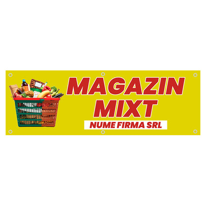 Banner Magazin Mixt, 150x50cm cu capse