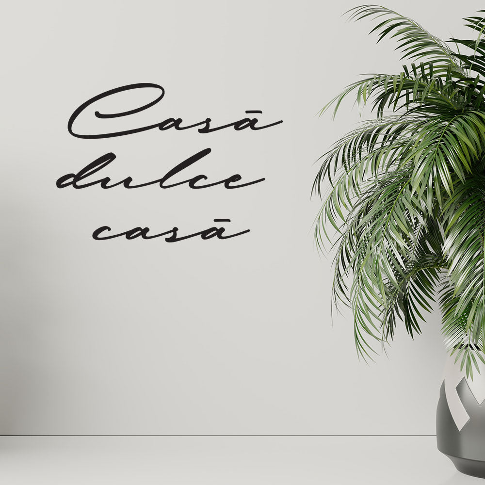 Sticker Autocolant Decorativ Casă, dulce casă, 55x47 cm, Negru, Oracal