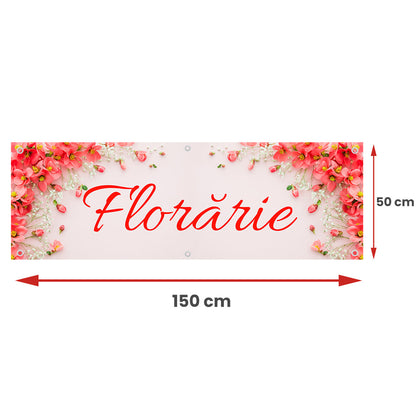 Banner Florarie, 150x50cm, capse pe toate laturile