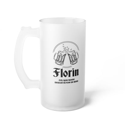 Halba de Bere Personalizata cu Mesaj, 500 ml, transparenta, mata