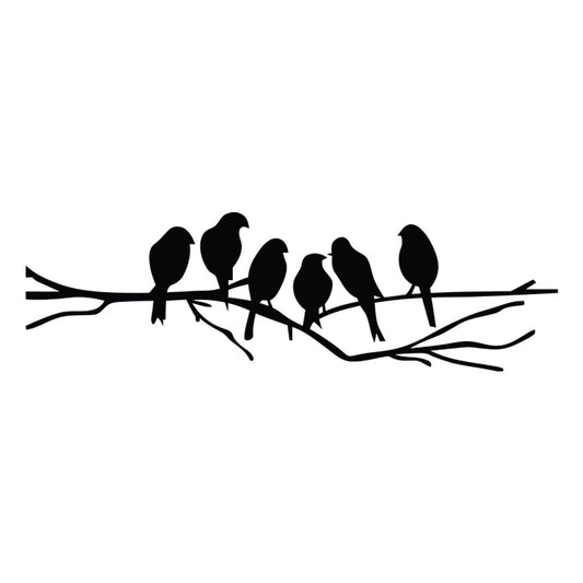 Sticker Autocolant Decorativ Perete Pasari, 47x14 cm, Negru, Oracal