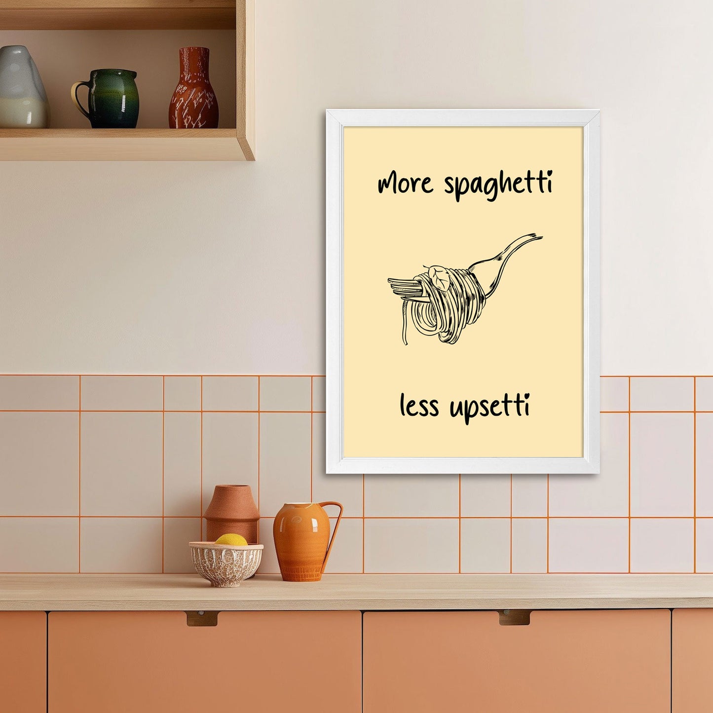 Tablou More spaghetti, less upsetti, A3, 42x30cm