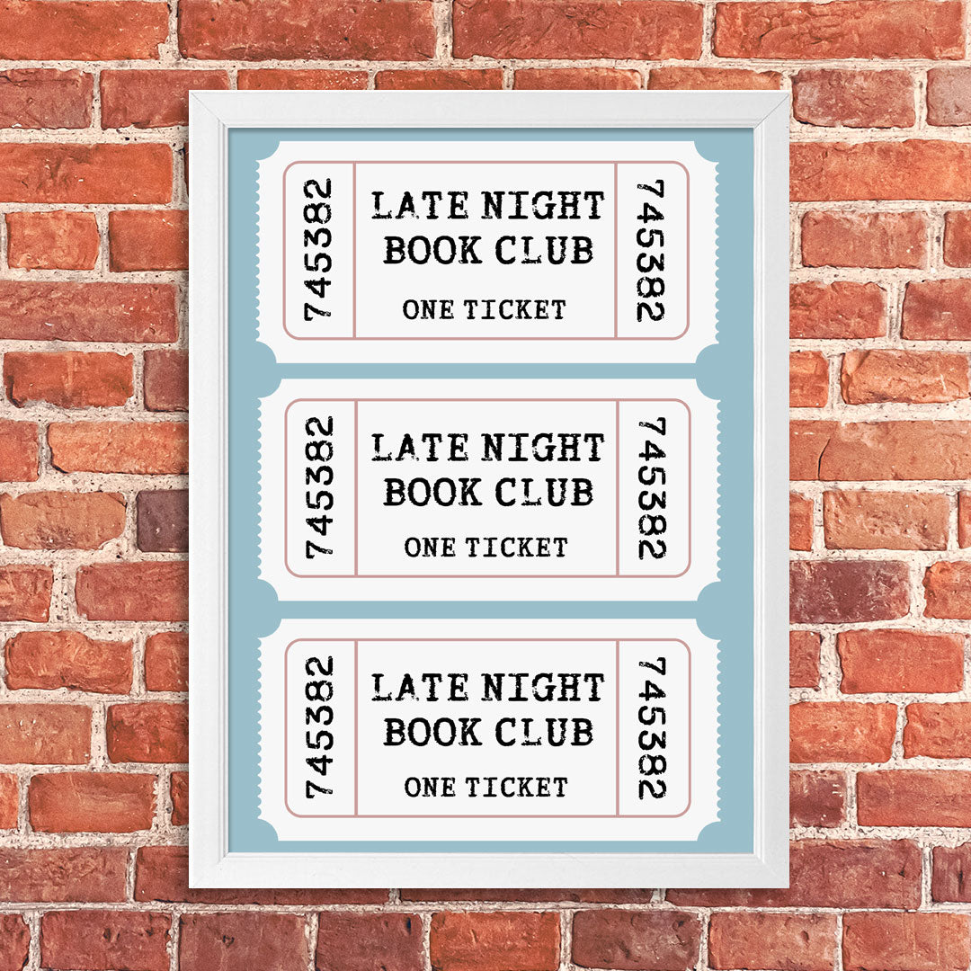 Tablou Late night book club, A3, 42x30cm