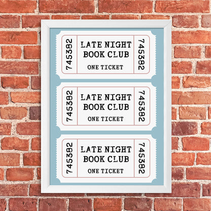 Tablou Late night book club, A3, 42x30cm