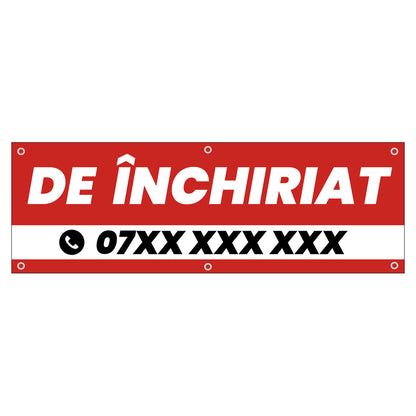 Banner De Inchiriat, 150x50cm, capse, personalizat