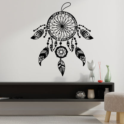 Sticker Autocolant Decorativ Perete Dreamcatcher, 47x40 cm, Negru, Oracal