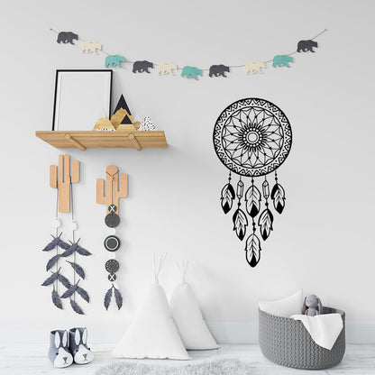 Sticker Autocolant Decorativ Perete Dreamcatcher, 47x22 cm, Negru, Oracal