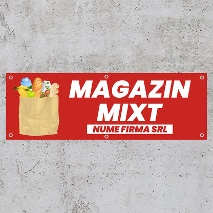 Banner Magazin Mixt, 150x50cm cu capse