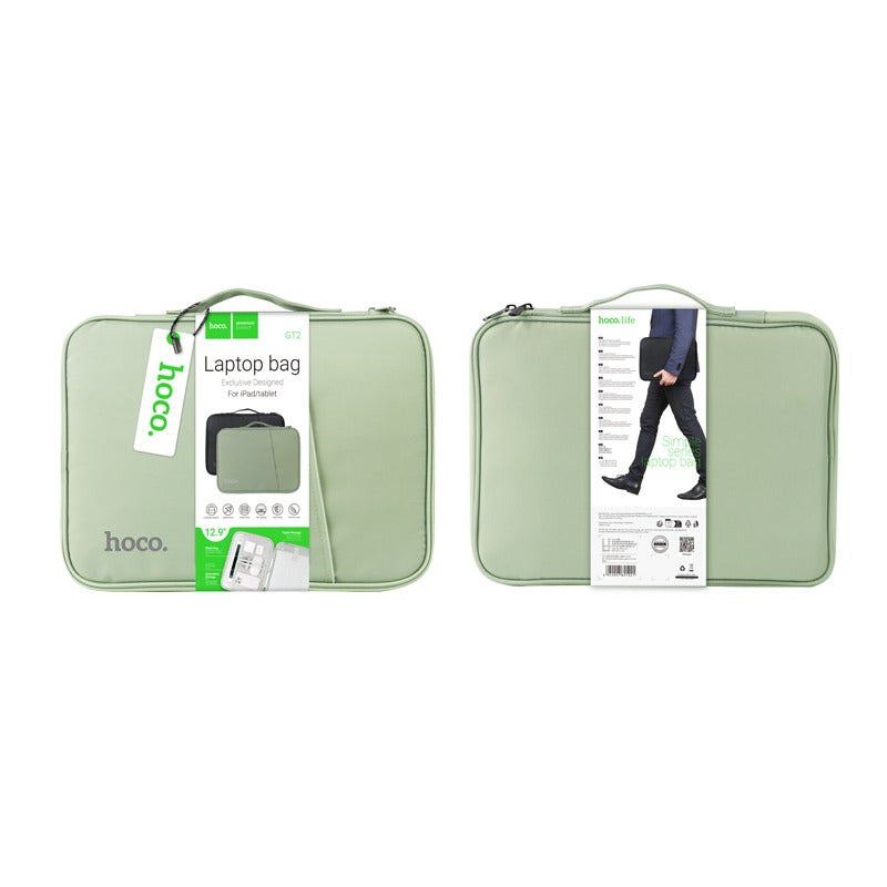 Geanta pentru laptop 10.9", din material textil, cu microfibra, Simple Series, Verde - Hoco GT2