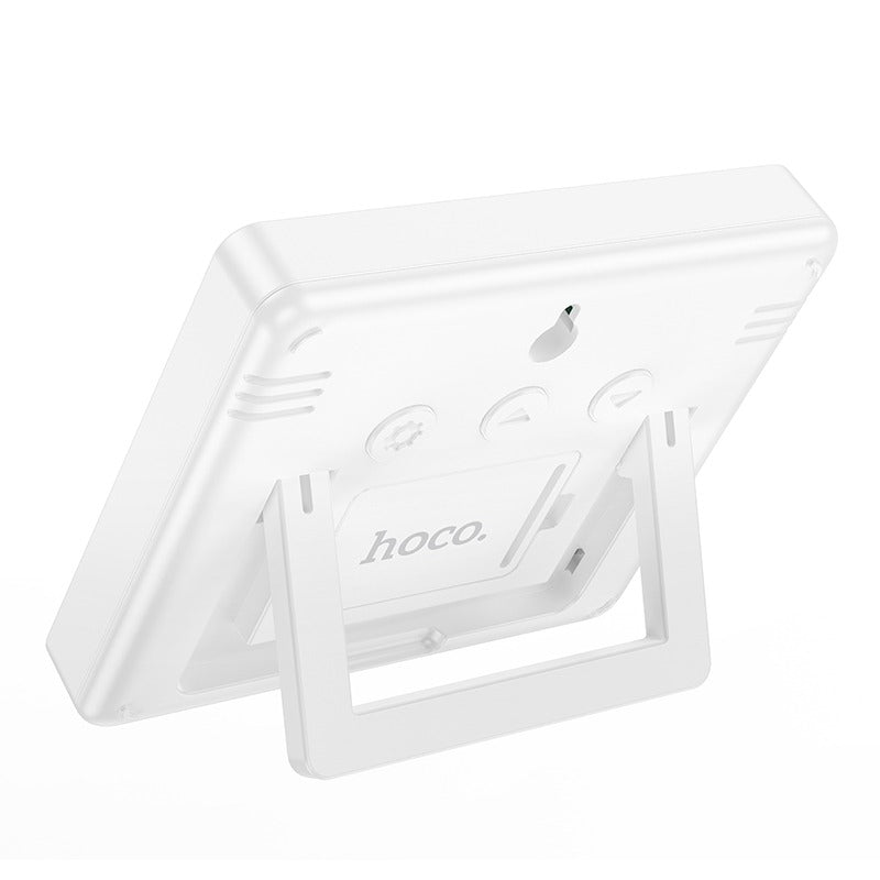 Ceas electronic si statie meteo de interior LCD Crystal, 15s refresh, alb - Hoco HX41