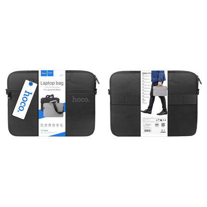 Geanta pentru laptop 14", din material textil, cu microfibra, Simple Series, Negru - Hoco GT1