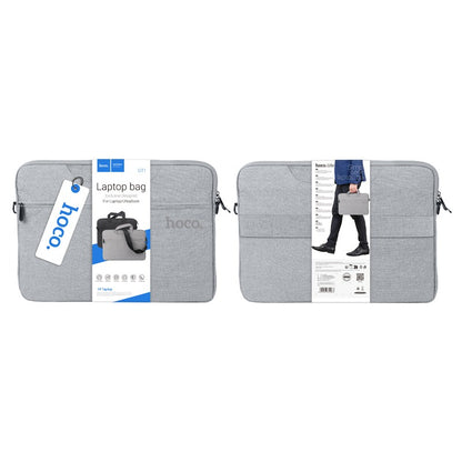 Geanta pentru laptop 14", din material textil, cu microfibra, Simple Series, Gri - Hoco GT1 (Copy)