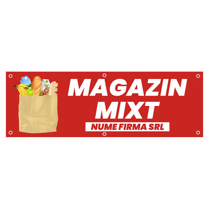 Banner Magazin Mixt, 150x50cm cu capse