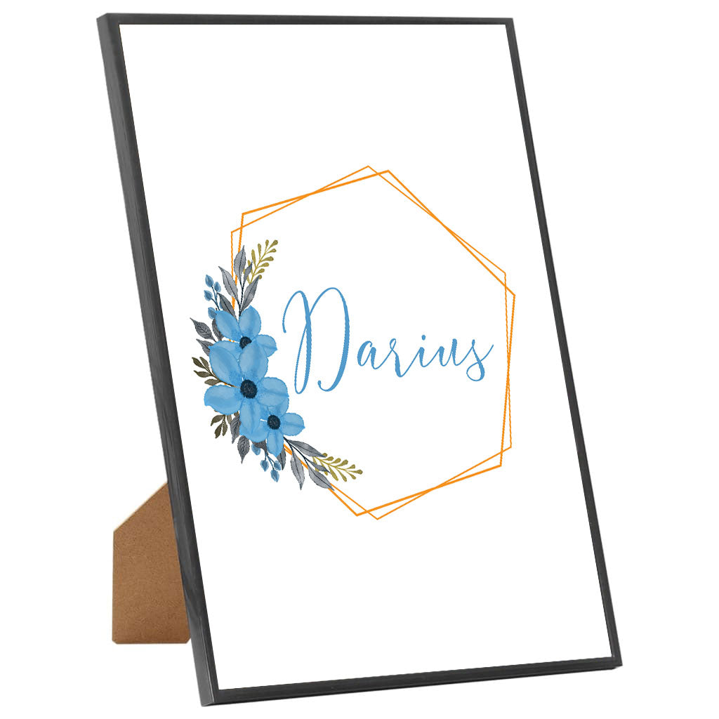 Tablou Nume Bebe, Personalizat pentru baietei, A3, 42x29,7cm