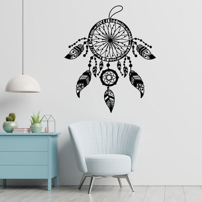 Sticker Autocolant Decorativ Perete Dreamcatcher, 47x40 cm, Negru, Oracal