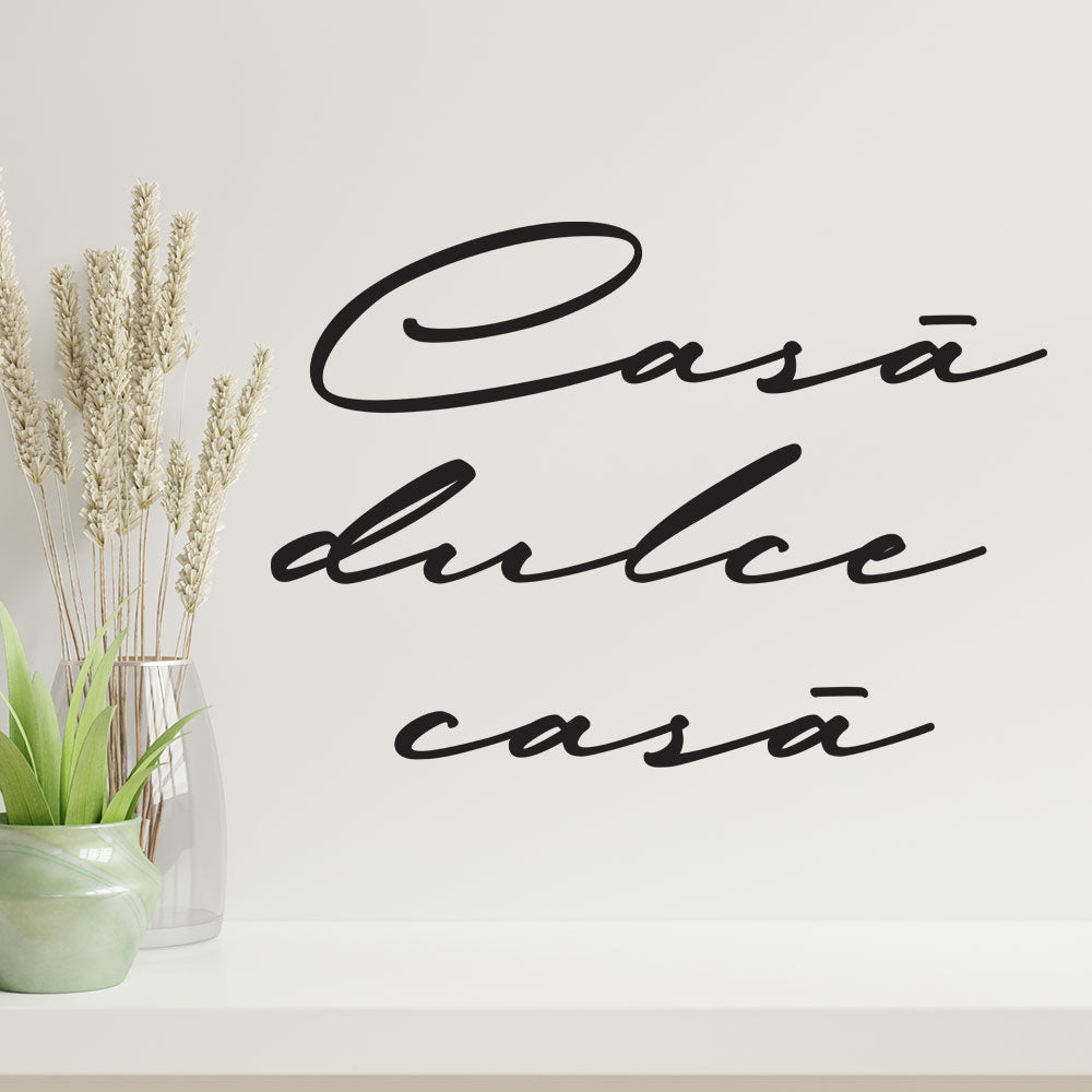 Sticker Autocolant Decorativ Casă, dulce casă, 55x47 cm, Negru, Oracal