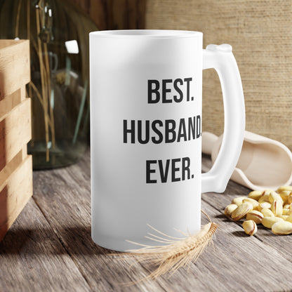 Halba de Bere cu Mesaj Sot Best. Husband. Ever., 500 ml, transparenta, mata