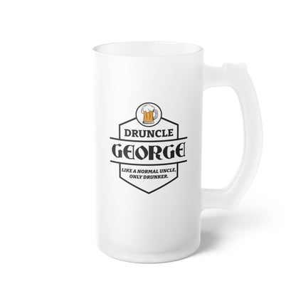 Halba de Bere Personalizata cu Mesaj DRUNCLE , 500 ml, transparenta, mata