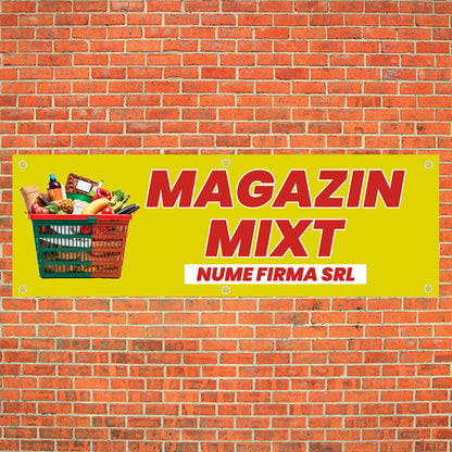 Banner Magazin Mixt, 150x50cm cu capse