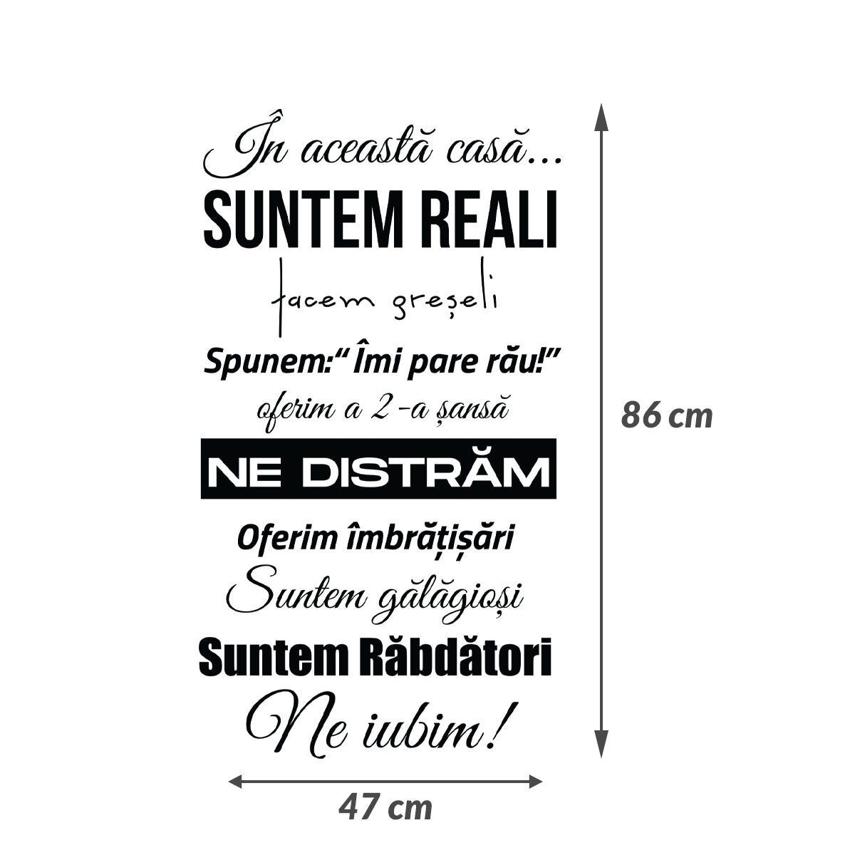 Sticker Autocolant Decorativ In acesta casa.., 86x47 cm, Negru, Oracal