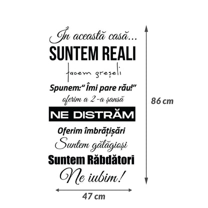 Sticker Autocolant Decorativ In acesta casa.., 86x47 cm, Negru, Oracal