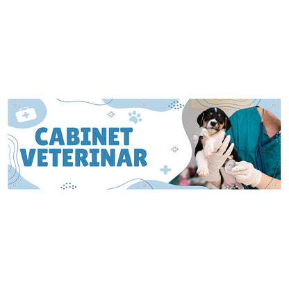 Banner Cabinet Veterinar, 150x50cm cu capse