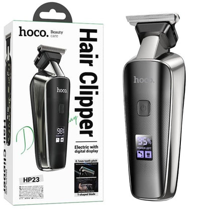 Aparat de tuns, Hoco Hair Clipper, Portabil, 600mAh, 7000RPM, Display LED, Negru - Hoco HP23