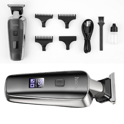 Aparat de tuns, Hoco Hair Clipper, Portabil, 600mAh, 7000RPM, Display LED, Negru - Hoco HP23