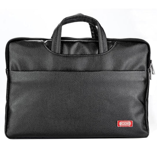 Geanta laptop 15”, Leather Look, interior textil cu microfibra, Negru - XO CB08