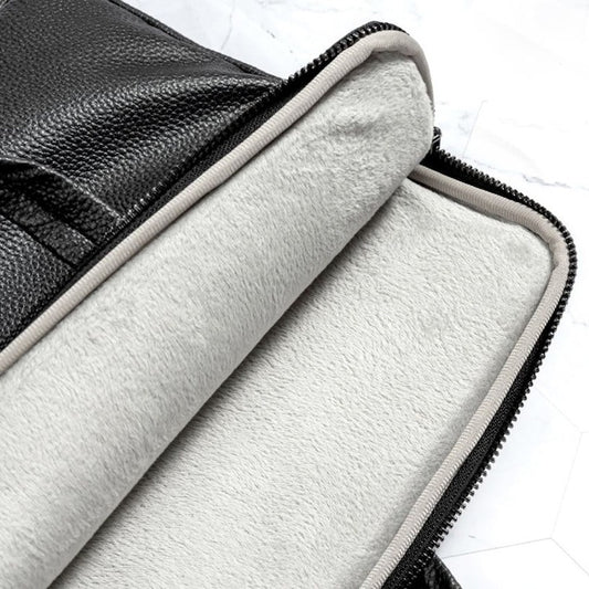 Geanta laptop 15”, Leather Look, interior textil cu microfibra, Negru - XO CB08