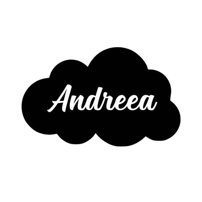 Sticker Personalizat Camera Copilului Norisor cu Nume, Roz, Oracal - L - 47x72 CM